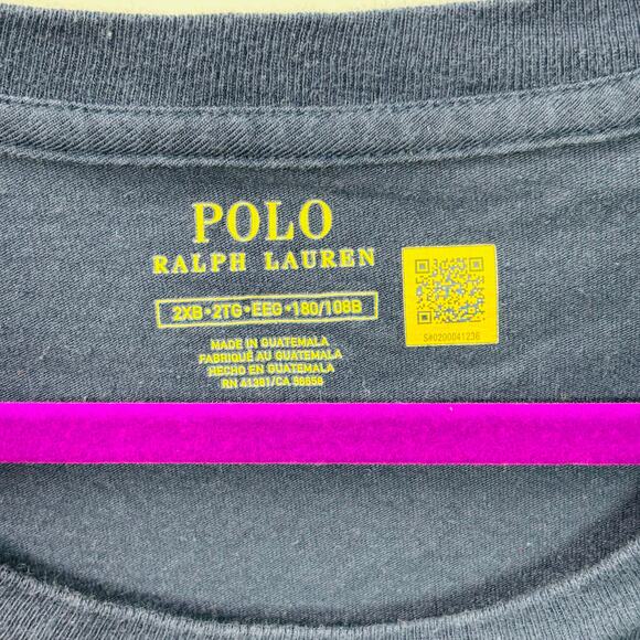 Polo by Ralph Lauren Dark Blue Tee with White Logo - Picture 3 of 10